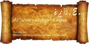 Österreicher Edina névjegykártya