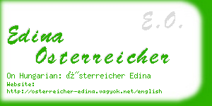 edina osterreicher business card
